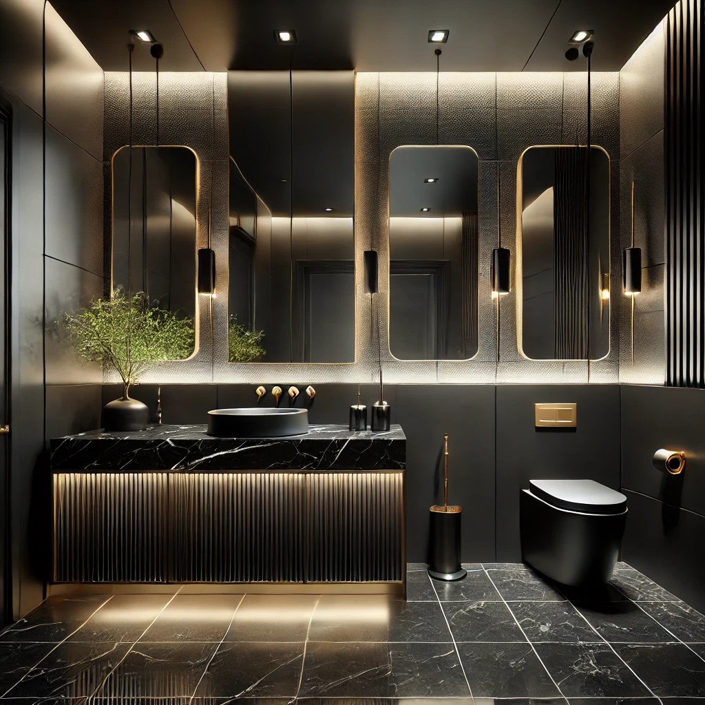 Black Washroom Design