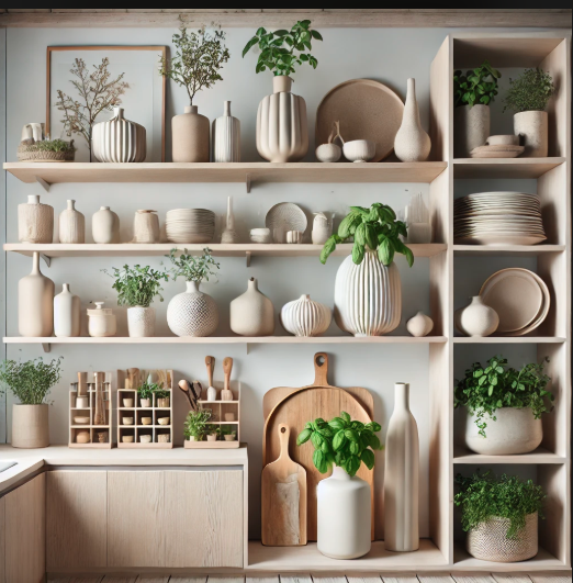 Styling Open Kitchen Shelves