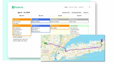 Construction workers using time tracking software